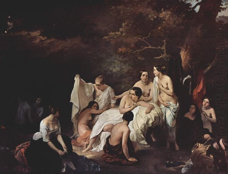 Francesco Hayez Bath of the Nymphs china oil painting image